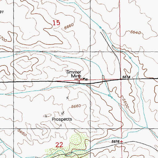 Topographic Map of Timmer Mine, NM