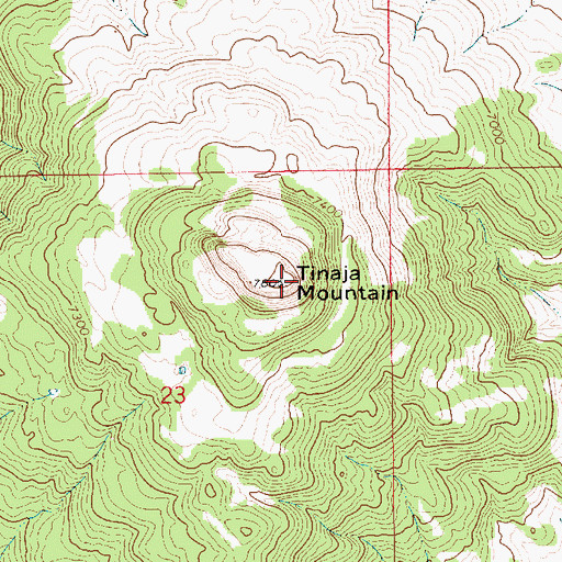 Topographic Map of Tinaja Mountain, NM