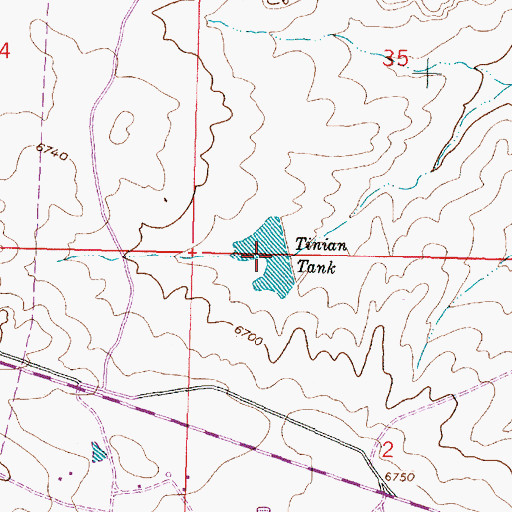 Topographic Map of Tinian Tank, NM