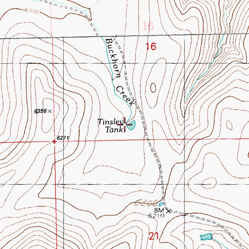 Topographic Map of Tinsley Tank, NM
