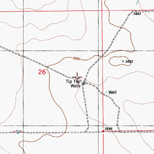 Topographic Map of Tip Top Wells, NM