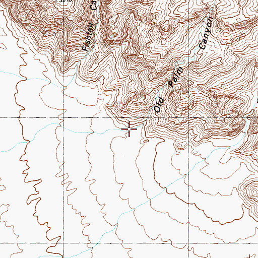 Topographic Map of Old Palm Canyon, AZ