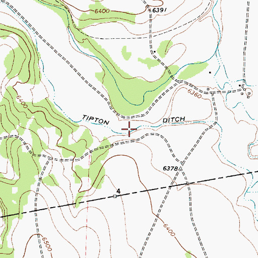 Topographic Map of Tipton Ditch, NM