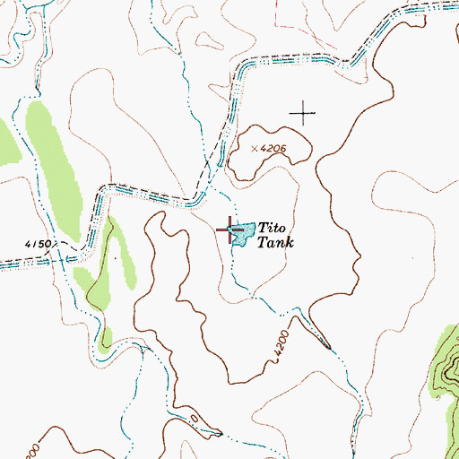 Topographic Map of Tito Tank, NM