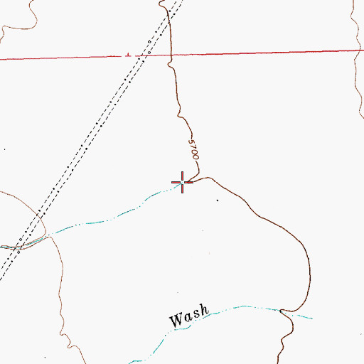 Topographic Map of To-bil-hask-idi Wash, NM