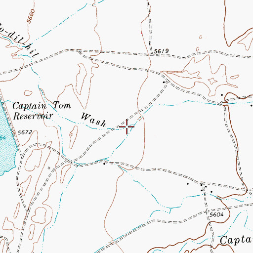 Topographic Map of To-dil-hil Wash, NM