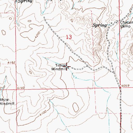 Topographic Map of Tobias Windmill, NM