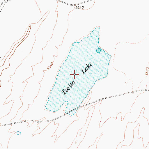 Topographic Map of Tocito Lake, NM