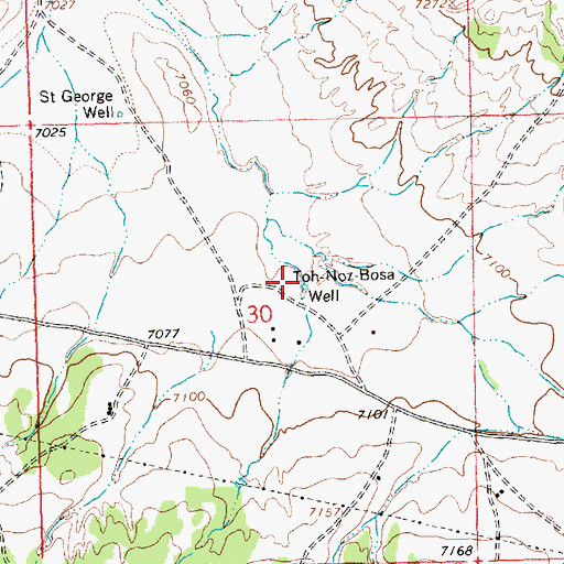Topographic Map of Toh-Noz-Bosa Well, NM