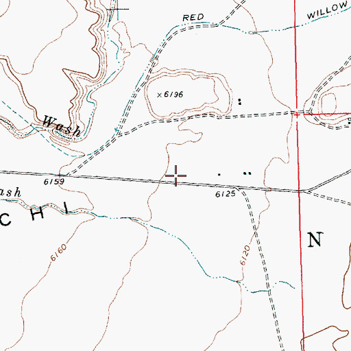 Topographic Map of Tohatchi Flats, NM