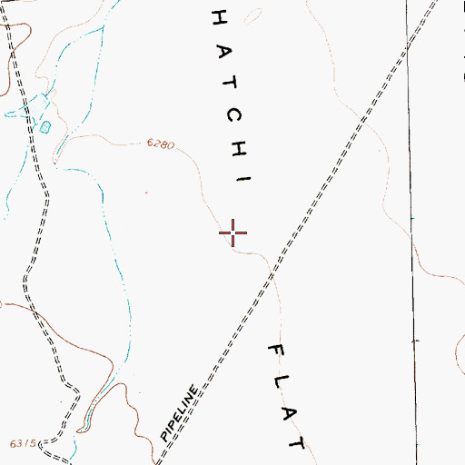 Topographic Map of Tohatchi Flats, NM