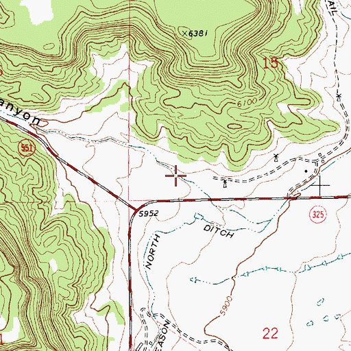 Topographic Map of Toll Gate Canyon, NM