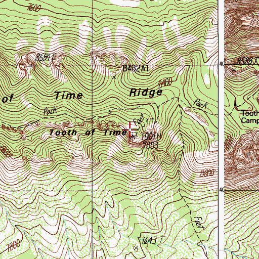 Topographic Map of Tooth of Time, NM