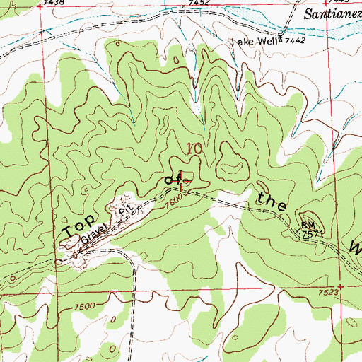 Topographic Map of Top of the World, NM