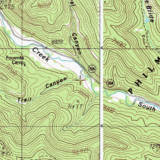 Topographic Map of Trail Canyon, NM