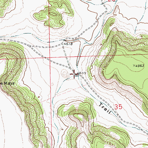 Topographic Map of Trail Canyon, NM