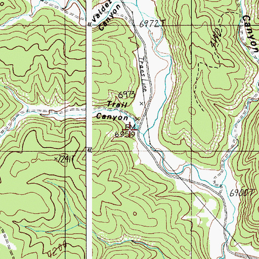 Topographic Map of Trail Canyon, NM