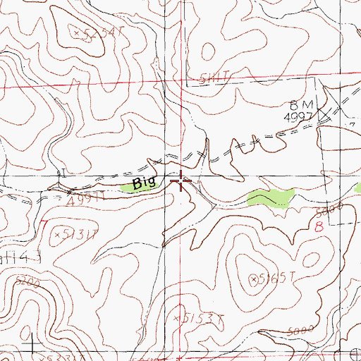 Topographic Map of Trail Creek, NM