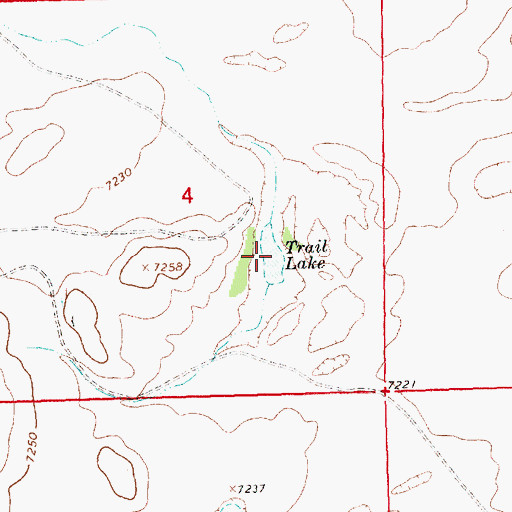 Topographic Map of Trail Lake, NM
