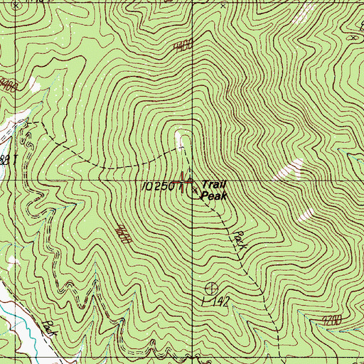 Topographic Map of Trail Peak, NM