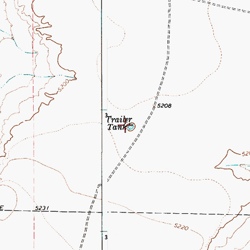Topographic Map of Trailer Tank, NM