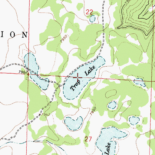 Topographic Map of Trap Lake, NM