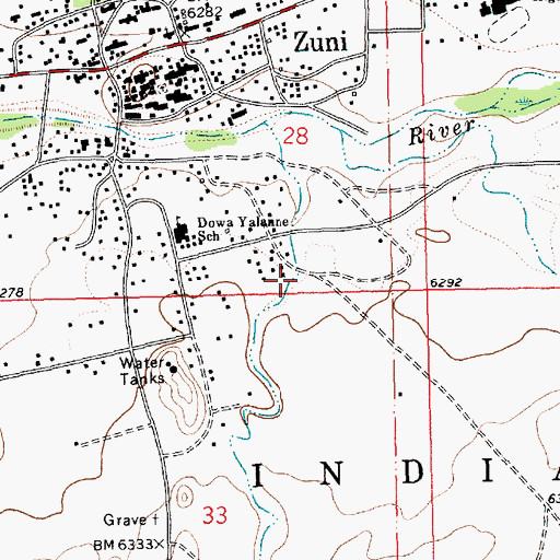 Topographic Map of Trapped Rock Draw, NM