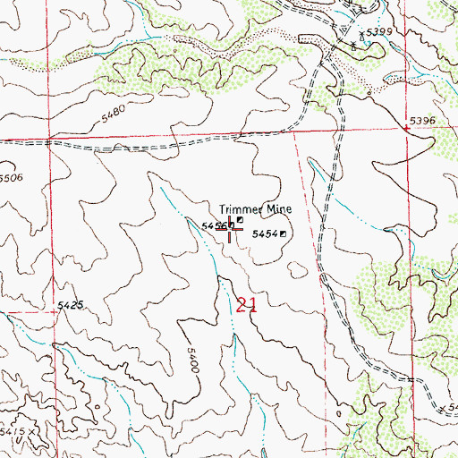 Topographic Map of Trimmer Mine, NM