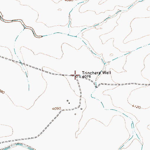 Topographic Map of Trinchera Well, NM