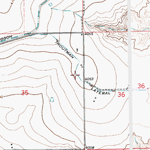 Topographic Map of Troutman Lateral, NM