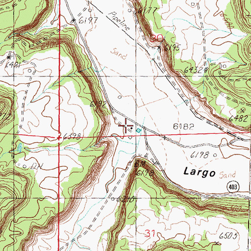 Topographic Map of Truby Ranch, NM