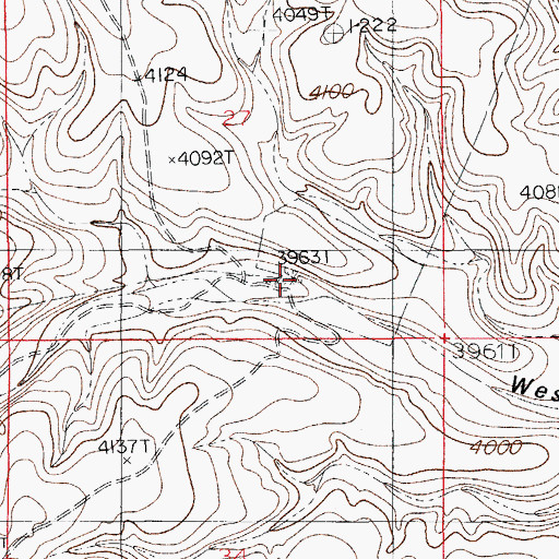 Topographic Map of Truitt Ranch, NM