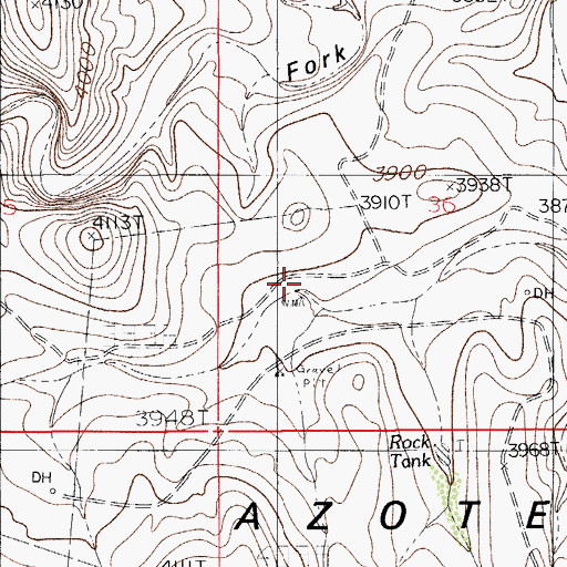 Topographic Map of Truitt Well, NM