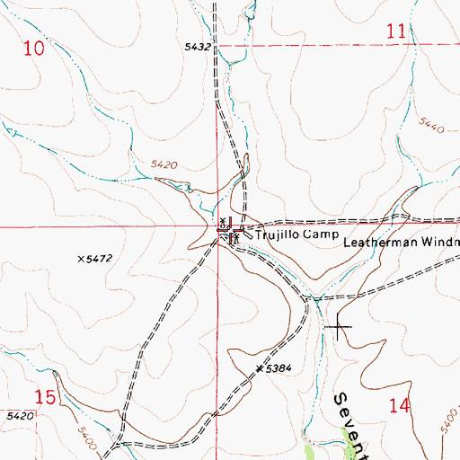 Topographic Map of Trujillo Camp, NM