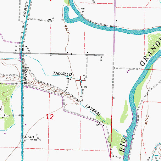 Topographic Map of Trujillo Lateral, NM
