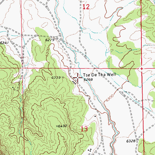 Topographic Map of Tse De Tha Well, NM