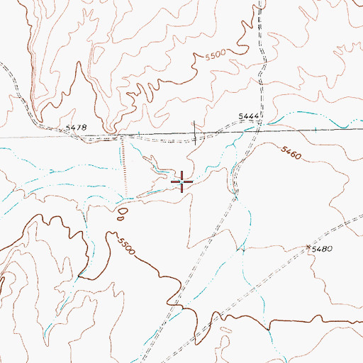 Topographic Map of Tse-nas-chii Wash, NM