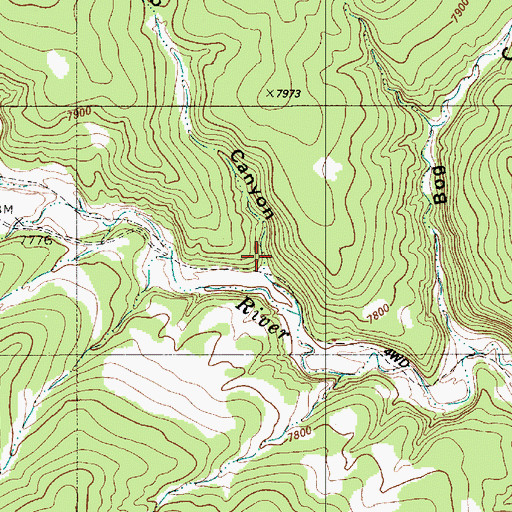 Topographic Map of Tub Canyon, NM