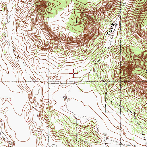 Topographic Map of Tuck Canyon, NM