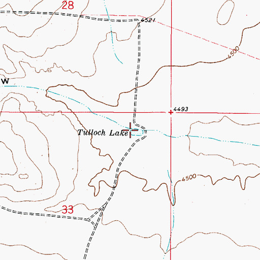Topographic Map of Tulloch Lake, NM