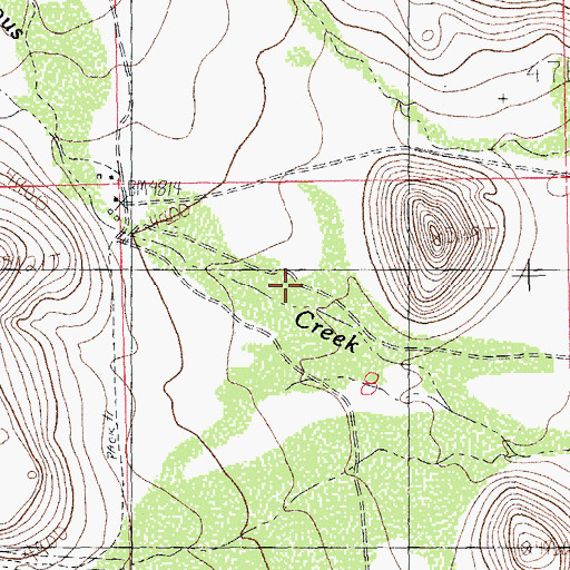 Topographic Map of Tullous Creek, NM