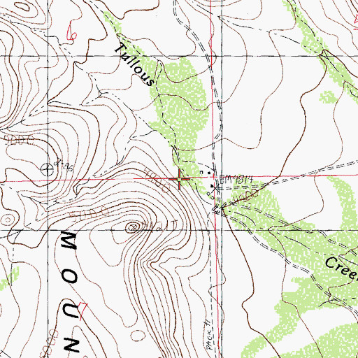 Topographic Map of Tullous Ranch, NM