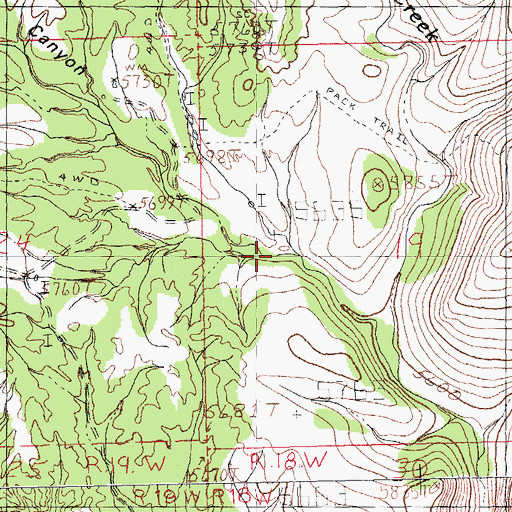 Topographic Map of Tullous Tank, NM