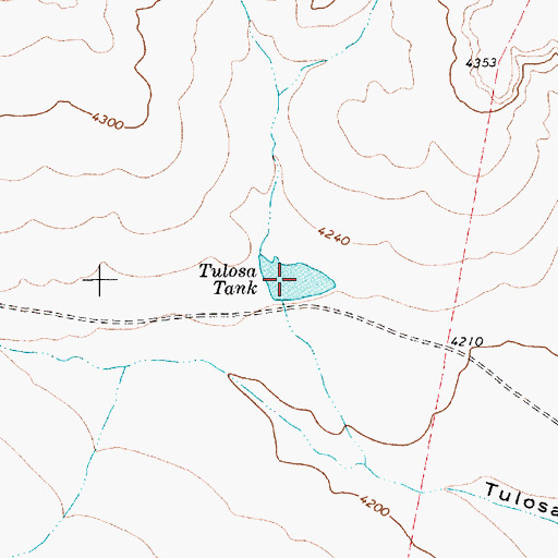 Topographic Map of Tulosa Tank, NM