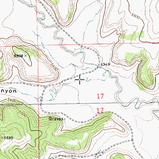 Topographic Map of Turkey Canyon, NM