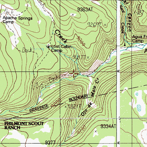Topographic Map of Turkey Creek, NM