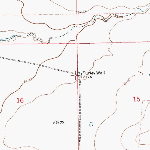 Topographic Map of Turley Well, NM
