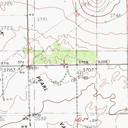 Topographic Map of Turner Ranch, NM