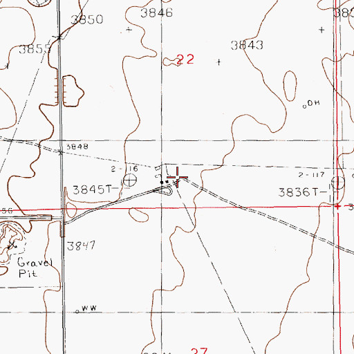 Topographic Map of Turner Ranch, NM