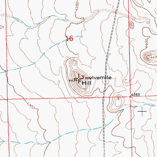 Topographic Map of Twelvemile Hill, NM